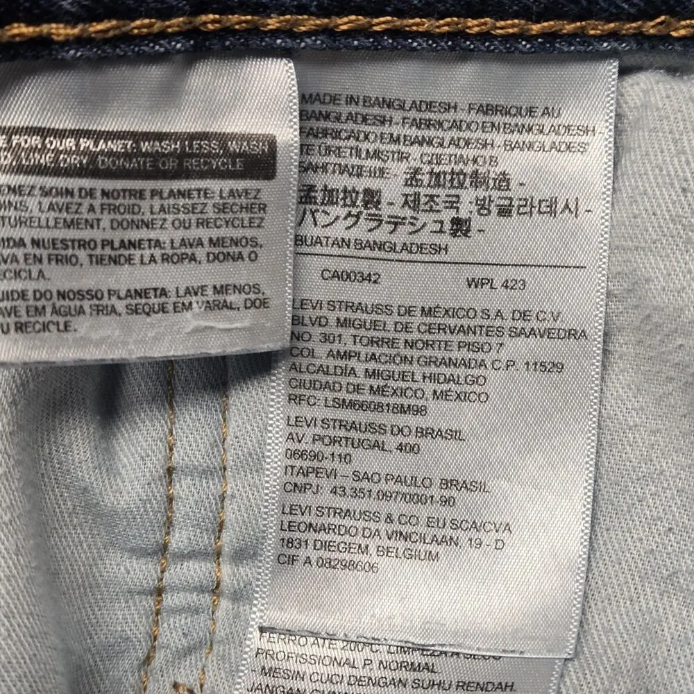 Levi’s 505 Jeans Men’s 40x32 Straight Blue Medium Wash Distressed Denim